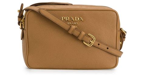 Prada Leather Textured Camera Bag - Lyst