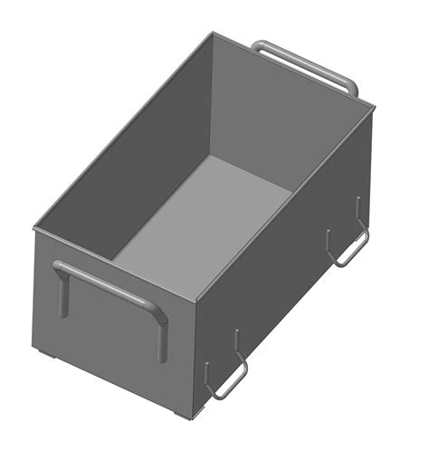 Ящик для металлической стружки - Чертежи, 3D Модели, Проекты, Станки и ...