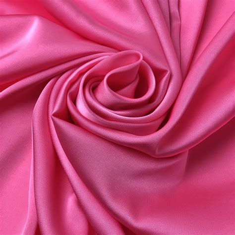Carmine Rose Pink silk satin fabric by the meter Lingerie and | Etsy