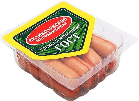 Сосиски «Великолукский мясокомбинат» Молочные ГОСТ, 330 г – купить по ...