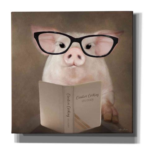 Epic Graffiti 'Creative Cooking Pig' by Lori Deiter, Canvas Wall Art
