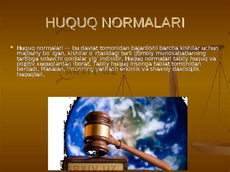 Huquq tizimi - Юриспруденция - Презентации