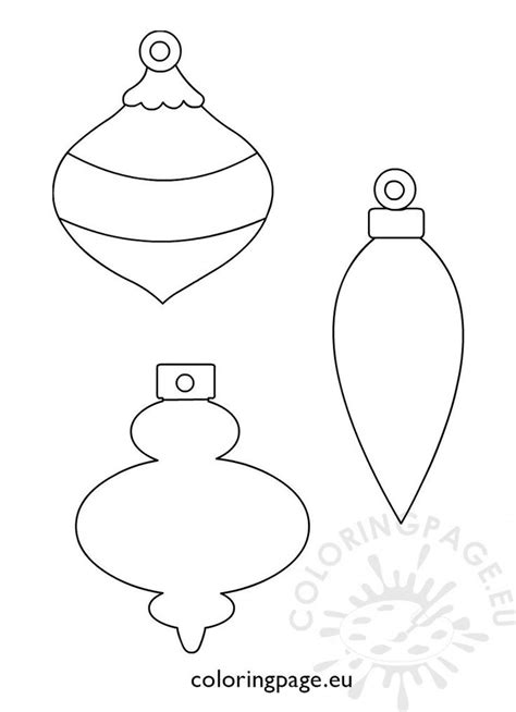 3 Christmas printable ornament shapes – Coloring Page | Christmas ...