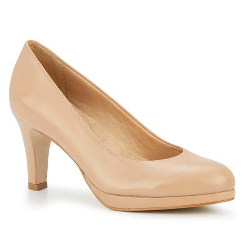Walking Cradles Payton: Nude Leather Platform High-Hell - The Walking