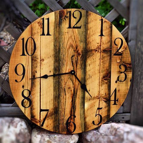 Rustic Wall Clock Barn Wood Wall Clock Wood Clock Reclaimed | Etsy