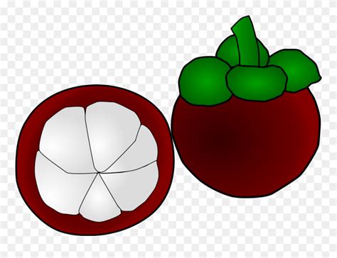 fruit clipart set clip art mangosteen png