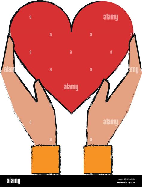 Hands holding heart Stock Vector Image & Art - Alamy