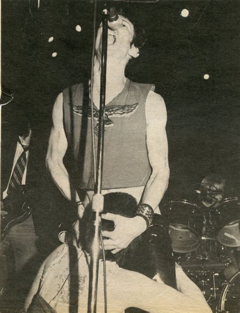 Stiv Bators of Dead Boys getting a blowjob from a waitress at CBGB’s