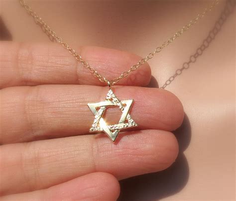 Star of David Necklace Gold Filled Star of David Necklace - Etsy