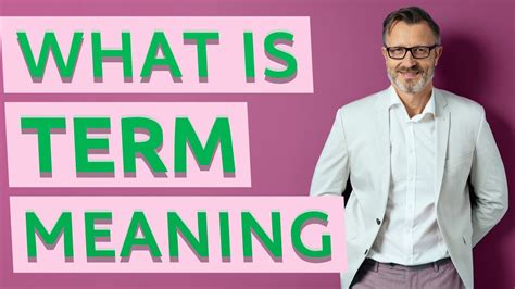 Term | Meaning of term - YouTube