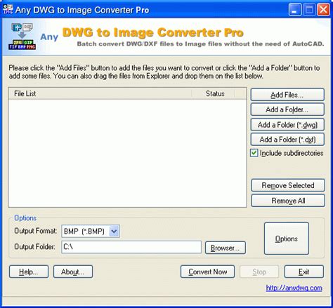 DWG to JPG Converter - 2008 Main Window - DWG-To-JPG - DWG to JPG ...