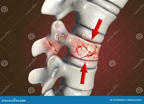 Spinal Fracture, Traumatic Vertebral Injury, Illustration Stock ...