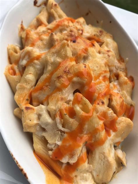 Lower-Calorie Buffalo Chicken Pasta Recipe