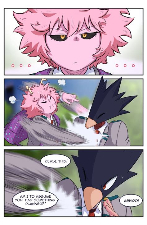 ashido mina and tokoyami fumikage (boku no hero academia) drawn by