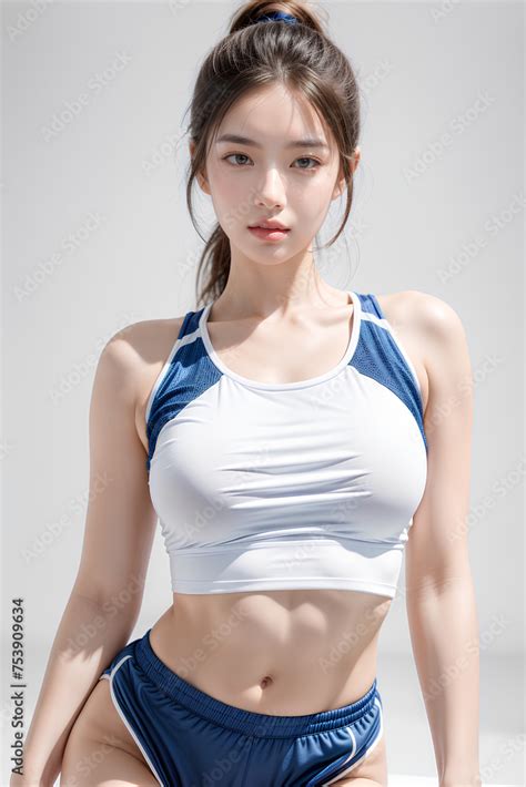 Gorgeous Young Female Sports Model - Active Woman - Beauty with Perfect ...