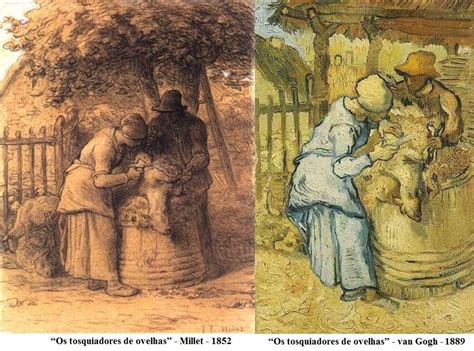 O Que Significa Tosquiadores - "Os Tosquiadores de Ovelhas" - PIntura a óleo sobre tela de Millet e de ...