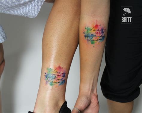Gay pride matching tattoos - kjalu