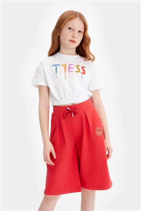 Повседневные шорты для девочек B&G Store 23SS0TJ4215, красный, хлопок ...