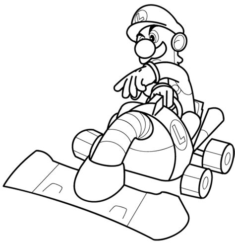 Mario Kart Coloring Pages For Kids - Coloring Home