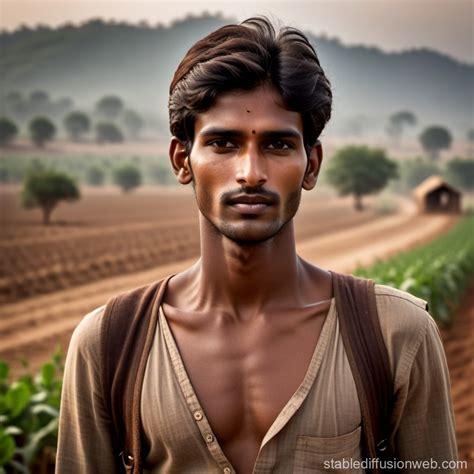 Rugged Indian Farmer's Enduring Strength | Stable Diffusion Online
