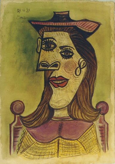 Пабло Пикассо — "Женщина в шляпе", 1939 год