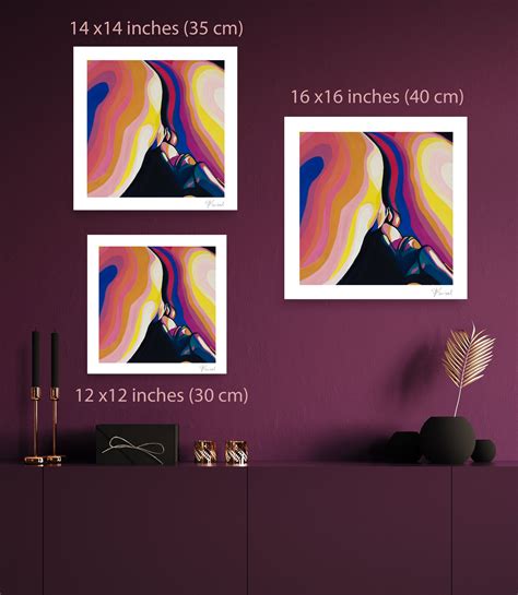 Colorful Print, Abstract, Erotic, Psychedelic, Original Fine Art