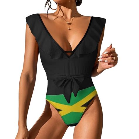 Jamaica Flag Jamaica Logo Swimsuit Sets Women's Swimwear Summer One