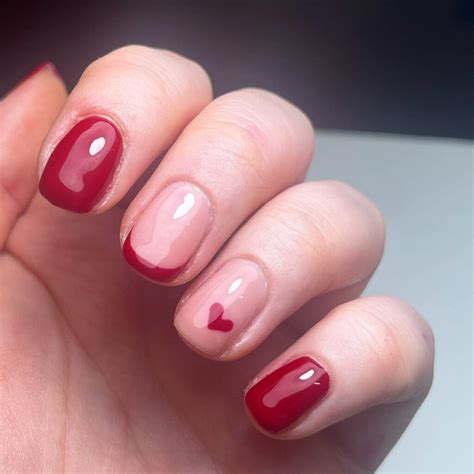 17 Red French Tip Nails: Short Designs That Actually Look Cool - Nail ...