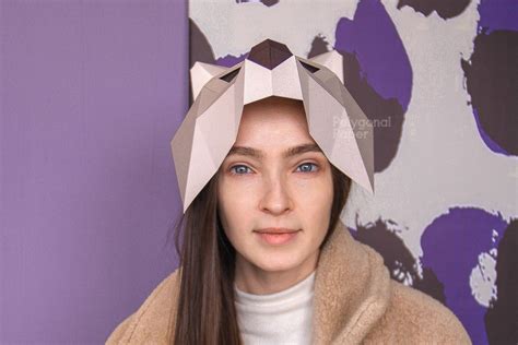 Polygonal Paper — Схема для печати маски волка