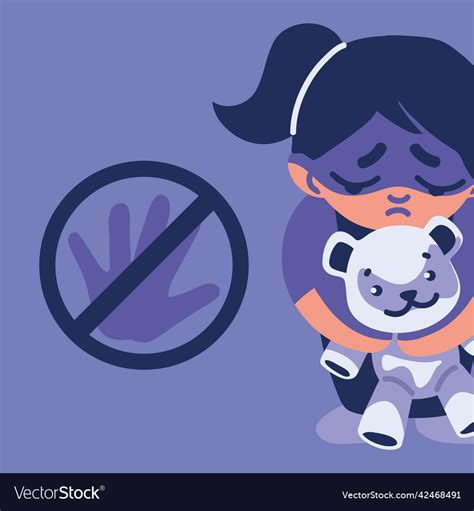national child abuse prevention month royalty  vector