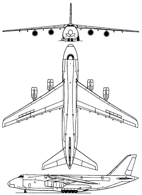 Ан-124. Конструкция. ТТХ. Схема
