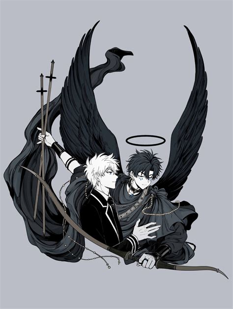 Angel and demon by 挲络垠Dsarl [Source: https://twitter.com/dsarl02/status
