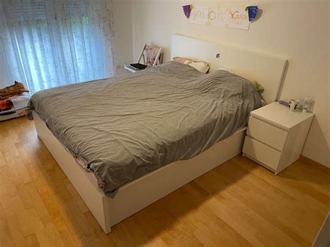 Double bed 180x200, ikea, perfect cond, + ikea hansnes mattr | Kaufen ...