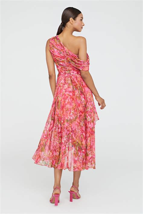 Katia Draped Chiffon Dress – THEIA