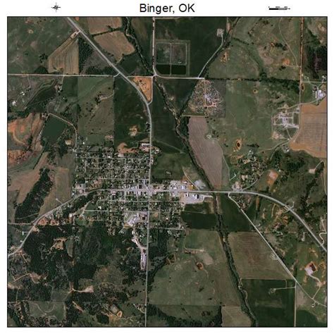 Aerial Photography Map of Binger, OK Oklahoma