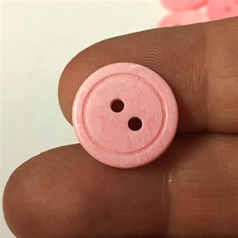 20 pink buttons baby pink buttons 15mm buttons pink resin | Etsy