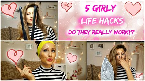 5 GIRLY LIFE HACKS - Do They Really Work!? /Asya Eneva/ 5 женски трика ...