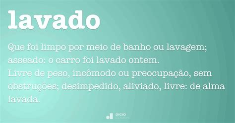 lavado dicio dicionario  de portugues