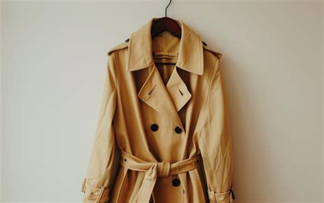 Elevating Style with a Sophisticated Trench Coat On White Background ...