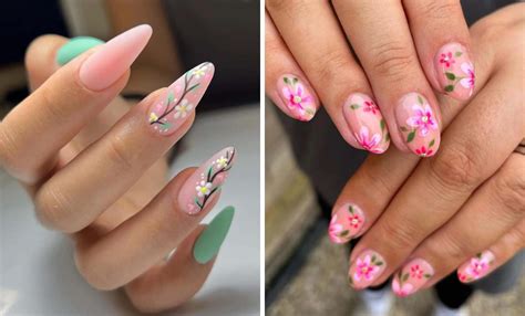 fresh  floral spring nail designs  blossom