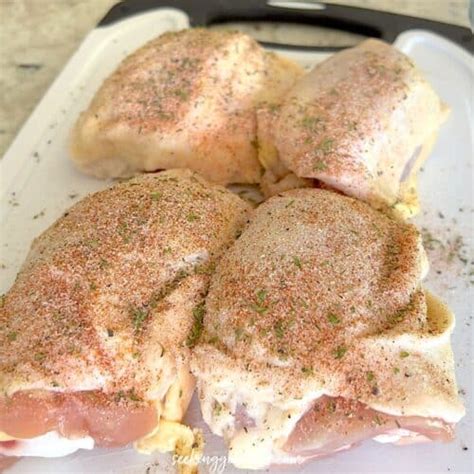 Air Fryer Chicken Thighs (Bone In and Juicy!) - Seeking Good Eats