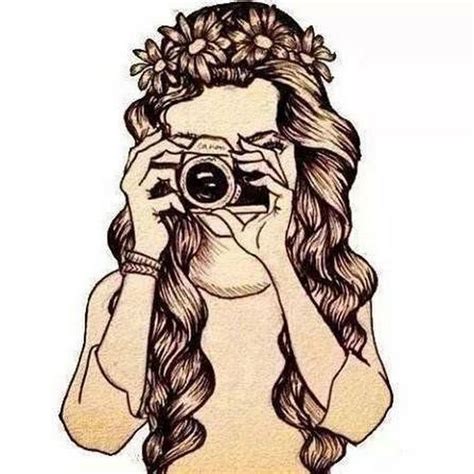 Девушка с фотоаппаратом рисунок (46 фото)