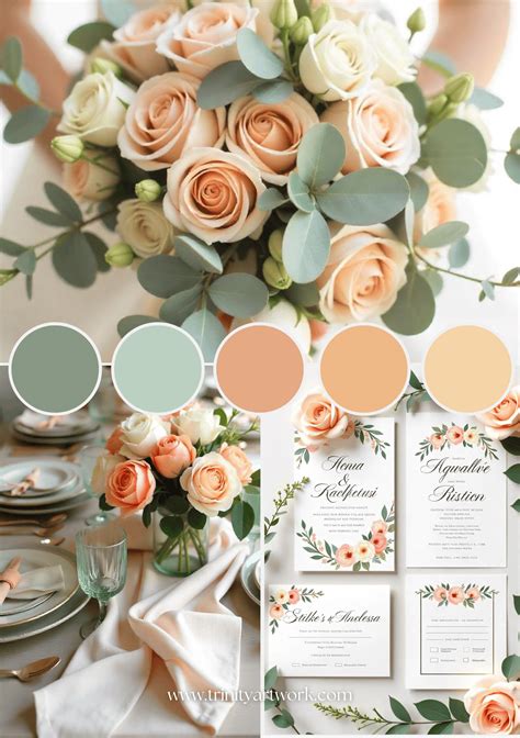 Sage and peach wedding 60 photos - Astyledwedding.com