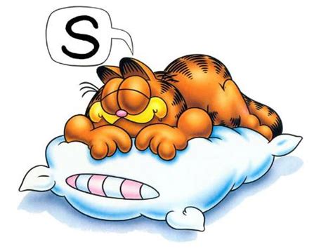 Garfield sleeping - Cartoon of Garfield the cat taking a nap. / myLot