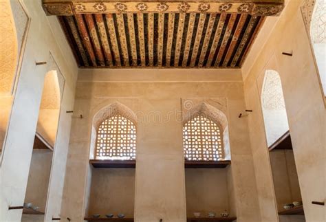 Interior of the Jabreen Castle in Bahla, Sultanate of Oman Stock Image ...