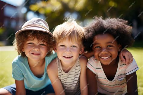 Diverse Group of Kids Playing with Friends | Premium AI-generated image