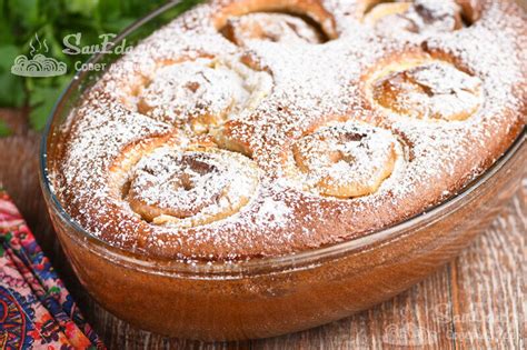 Заливной пирог с целыми яблоками (тесто воздушное и очень вкусное ...