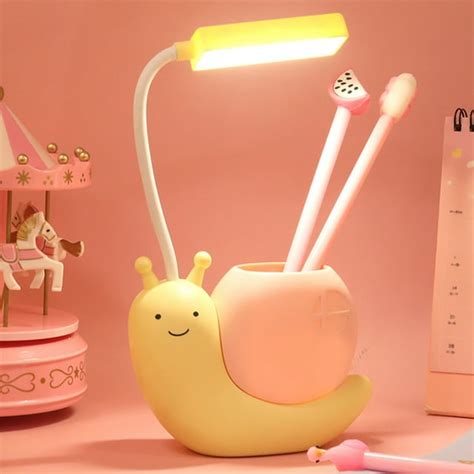 Jpxdew LED Desk Lamp with Pen Holder Clearance,Rechargeable USB Table ...