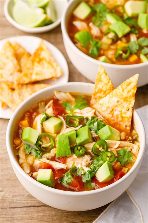 Easy Crockpot Chicken Tortilla Soup - Keto Pots