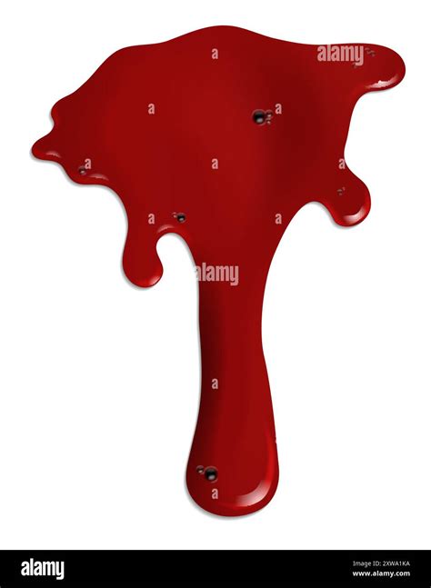 Red paint dripping. Blood spill. Liquid blob Stock Vector Image & Art ...